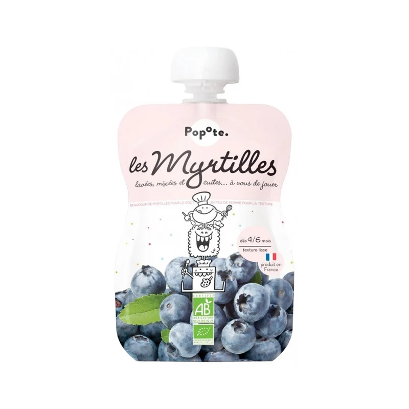 Popote Mirtilli Bio 4 Mesi 120g — Alimento per l'infanzia