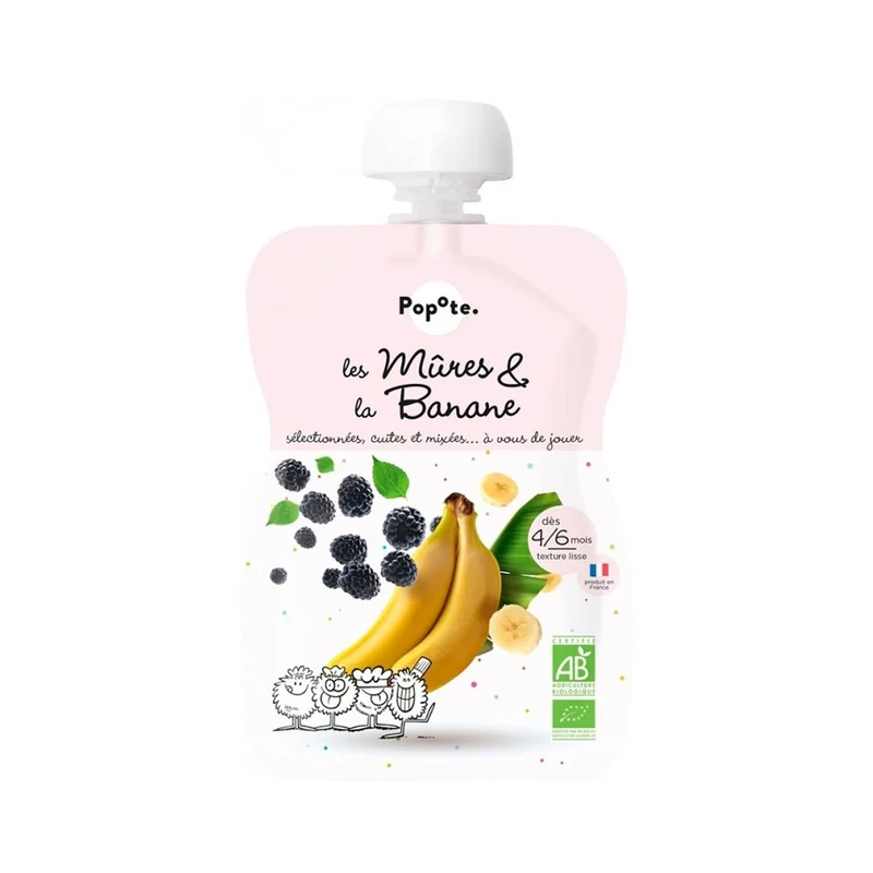 Popote More & Banana Bio 4/6 Mesi 120g — Alimento per l'infanzia