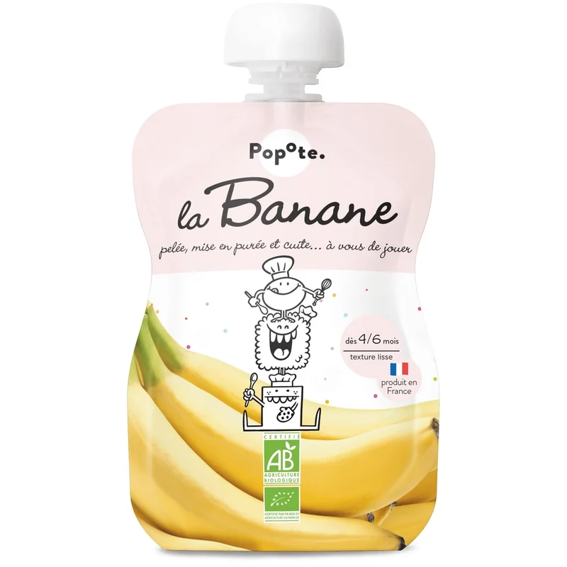 Popote Banana Bio 4 Mesi 120g — Alimento per l'infanzia