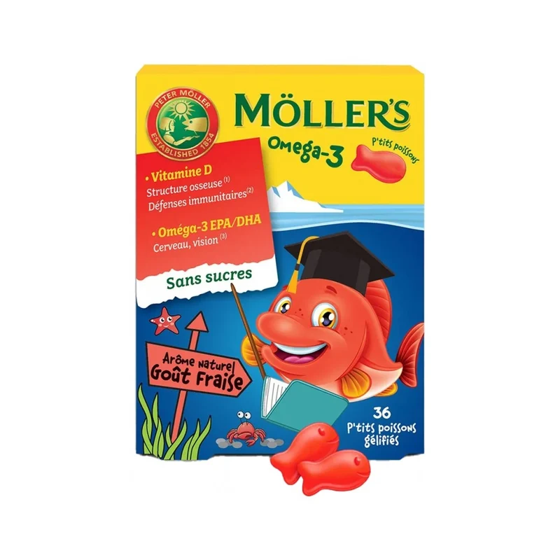 Möller's Omega-3 Pesce Fragola 36 caramelle — Integratore