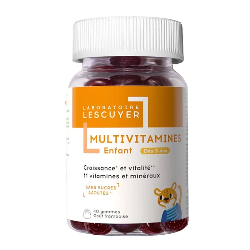 Lescuyer Multivitaminico Bambino 3 Anni Lampone 40 gomme — Integratore