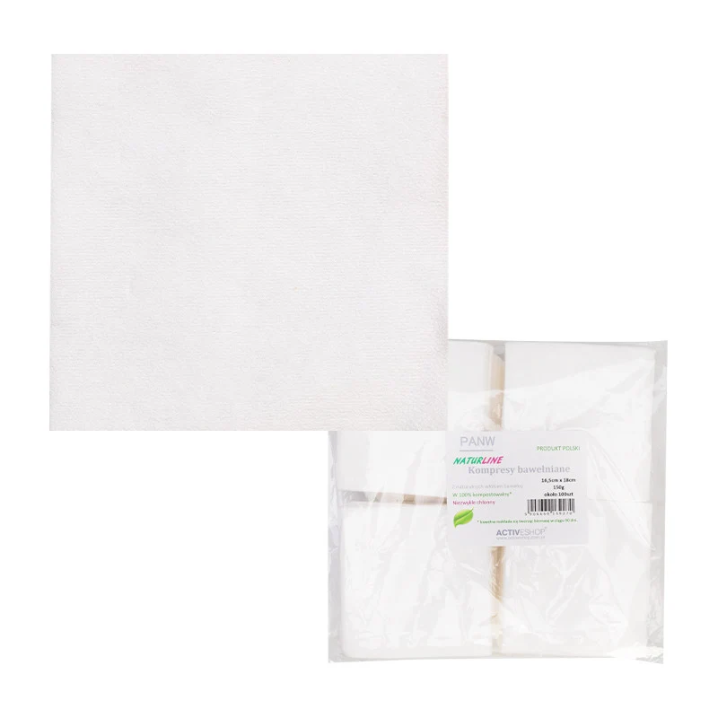 Activeshop Compresse In Cotone Naturline 150 g 16,5Cm X18Cm — Compresse cotone