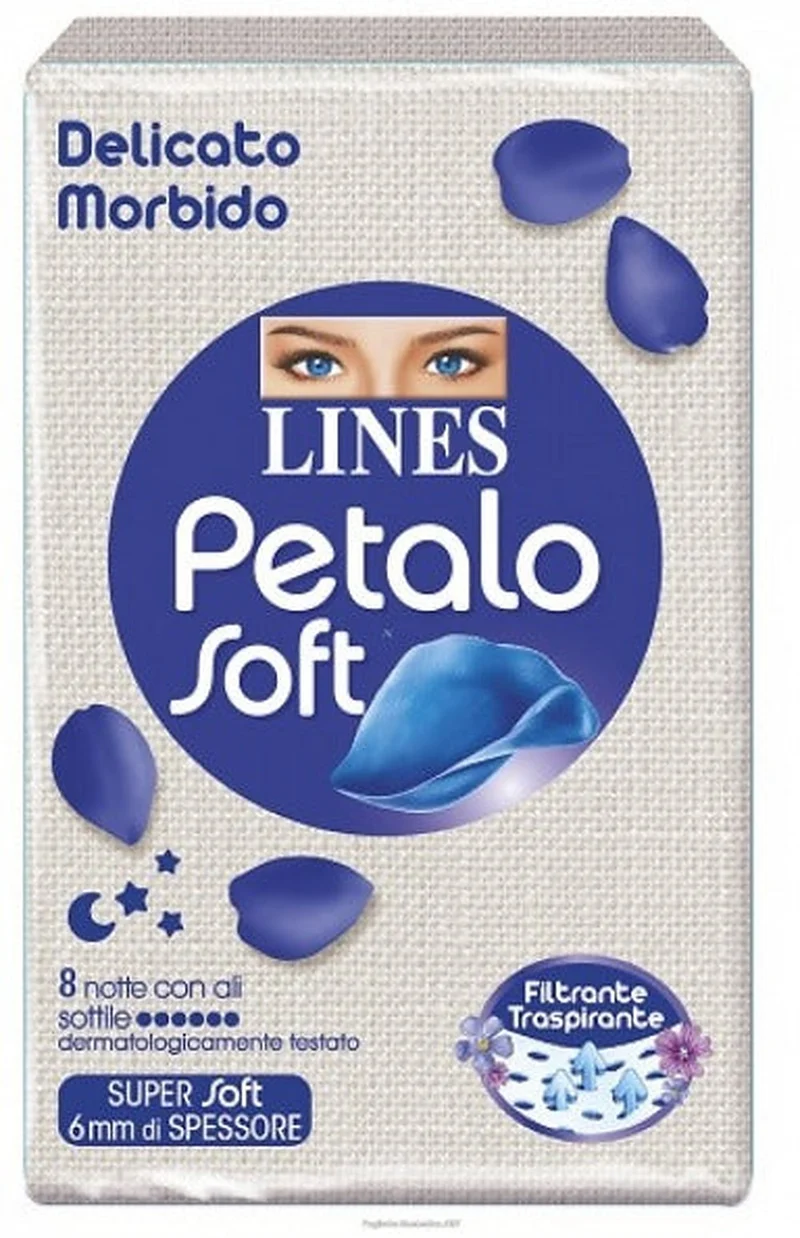 Lines Petalo Soft Notte 12 pezzi — Assorbente igienico