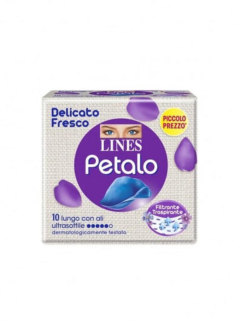 Lines Petalo Lungo Con Ali 10 pezzi — Assorbente