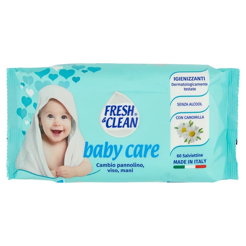 Fresh & Clean Baby Care Salviettine Igienizzanti 60 pezzi — Salviette bambini