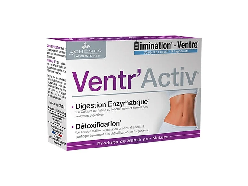 3 Chênes Ventr'Activ digestione enzimatica 60 compresse — Integratore