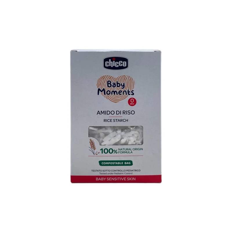 Chicco Amido Di Riso 0M+ Bambini Anziani Lenitivo Emolliente Rinfrescante Pelle Morbida Asciutta 250 g