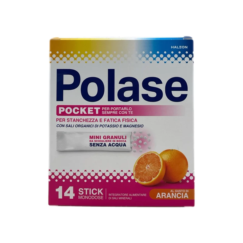 Polase Pocket Integratore Sali Minerali Magnesio Potassio Stanchezza Fatica Muscoli Arancia 14 Stick