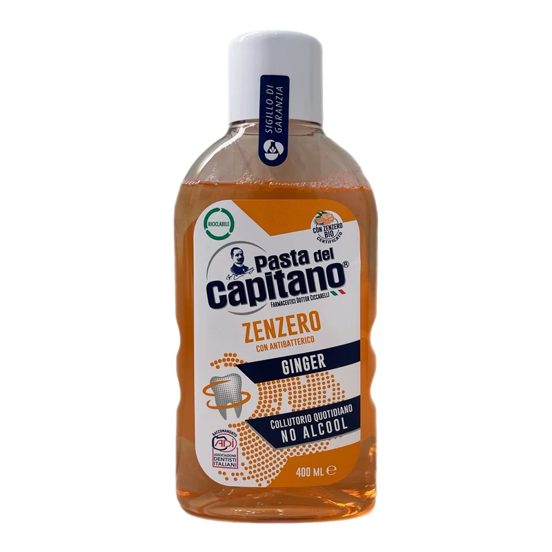 Pasta Del Capitano Collutorio Zenzero Quotidiano Antibatterico Rinfrescante No Alcool 400 ml