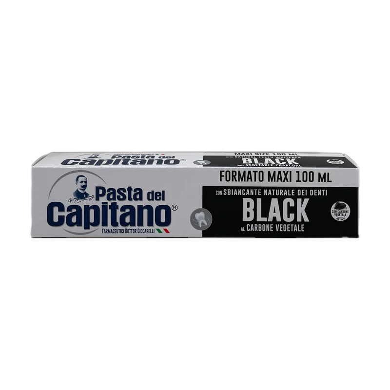 Pasta Del Capitano Dentifricio Carbone Attivo Vegetale Sbianca Denti Naturale Pasta Nera 100 ml