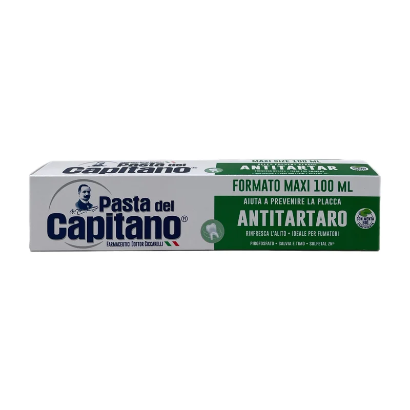 Pasta Del Capitano Dentifricio Antitartaro Placca Rinfresca Alito Ideale Fumatori Bio Menta 100 ml