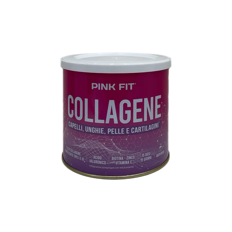 Pink Fit Collagene Idrolizzato Polvere Integratore Pelle Capelli Vitamina C Omaggio Patch Occhi 150g