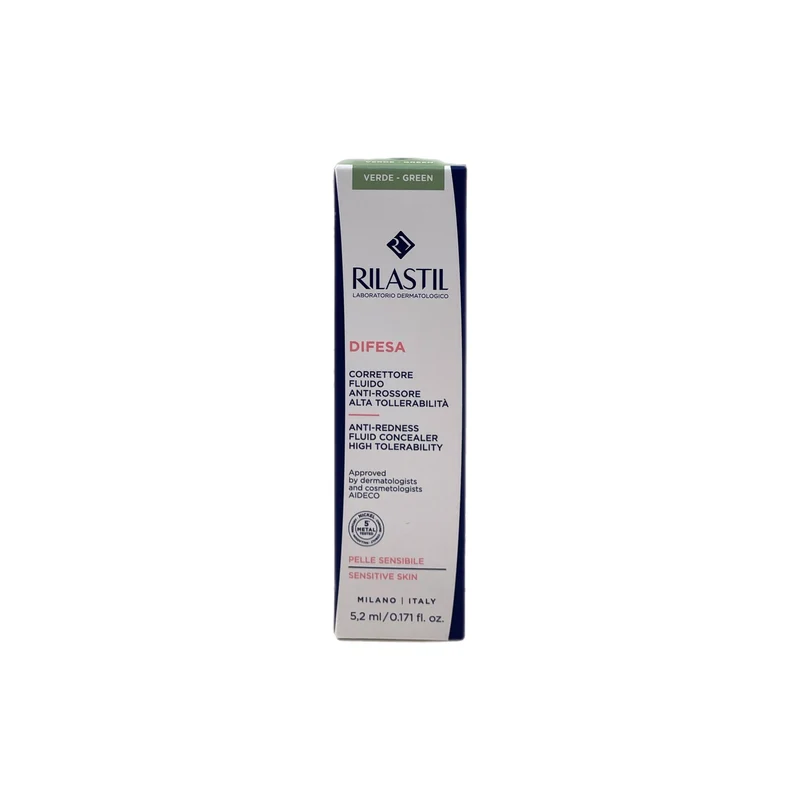 Rilastil Difesa Correttore Fluido Anti Rossore Verde Modulabile Rossori Localizzati 5,2 ml