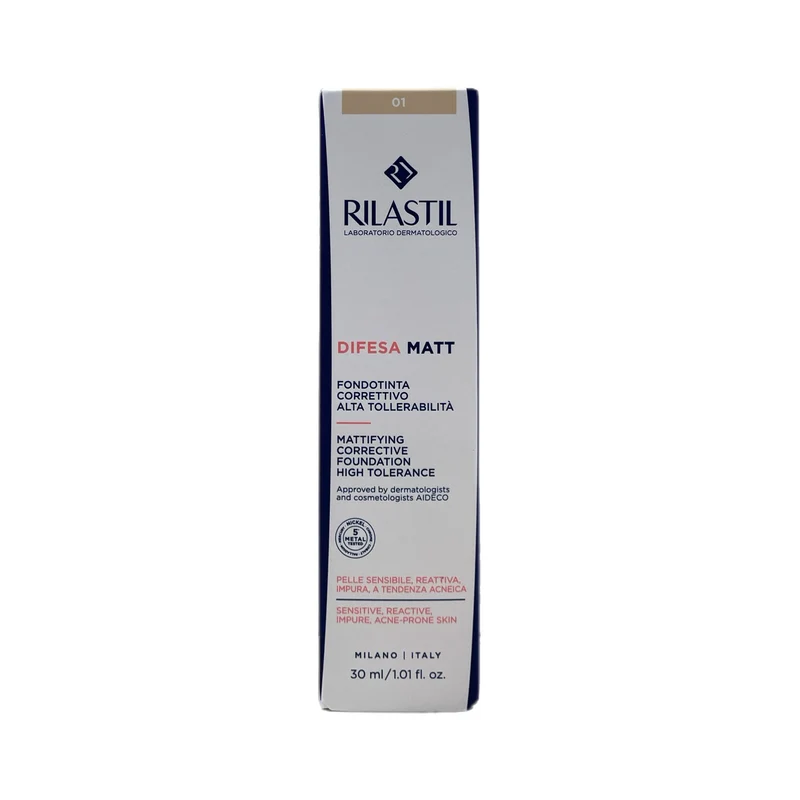 Rilastil Difesa Matt Fondotinta Correttivo Pelle Acneica Mista Sebo Regolatrice Opacizzante 30 ml