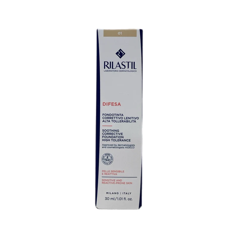Rilastil Difesa Fondotinta Liquido Correttivo Lenitivo Idratante Alta Tollerabilità Pelle Sensibile 30 ml
