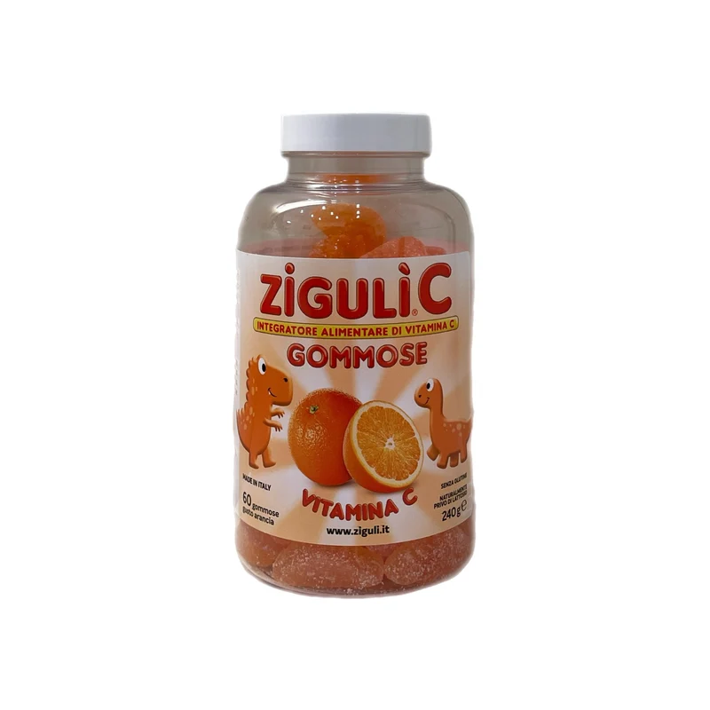 Zigulì Vitamina C Integratore Stanchezza Affaticamento Sistema Immunitario No Lattosio Glutine 60 Gommose