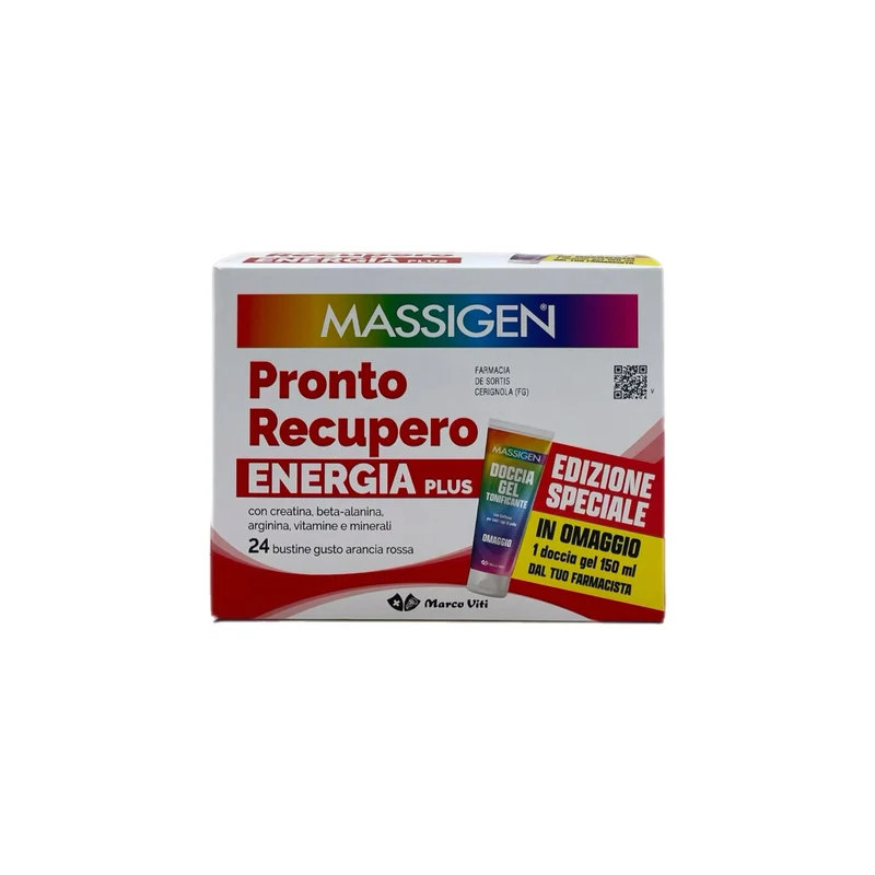 Massigen Pronto Recupero Energia Plus Integratore Energizzante Omaggio Gel Doccia 24 Buste