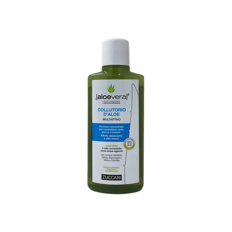 Zuccari Collutorio Aloe Multiattivo Fresco Sbiancante Placca Tartaro Carie Denti Sensibili 250 ml