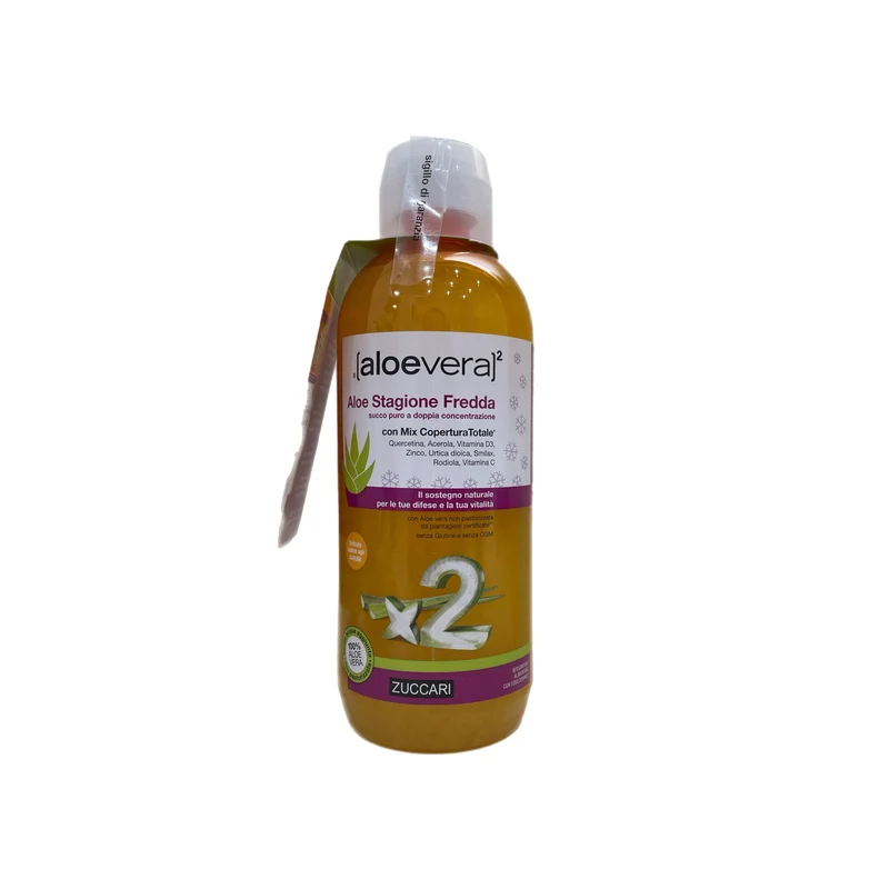 Zuccari Aloe Stagione Fredda Integratore Alimentare Succo Omaggio Borsa Manicotto Difese Stress Energia Ossa 1 Litro