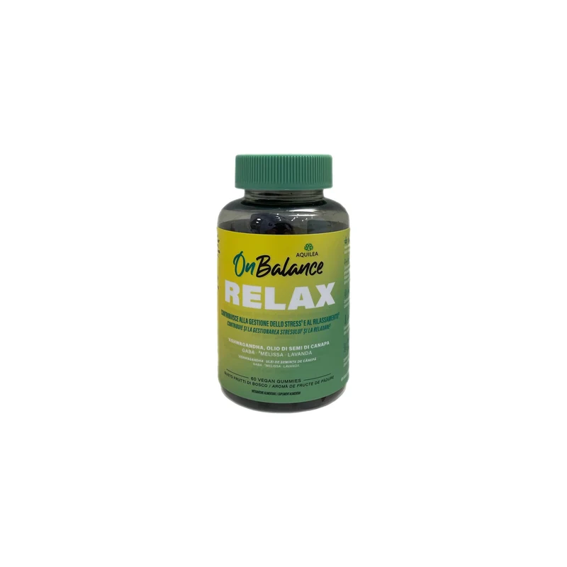 Aquilea Relax On Balance Integratore Alimentare Stress Rilassamento Frutti Di Bosco 60 Gommose Vegane