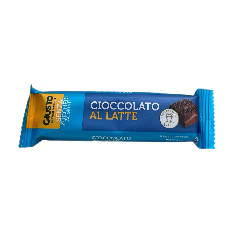Giusto Farma Barretta Cioccolato Belga Senza Glutine Latte E Fondente Spezza Fame Energetico No Zuccheri 42 g