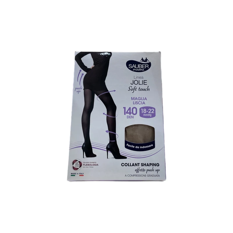 Sauber Pharma Jolie Soft Touch Collant Shaping Medio Effetto Push Up Massaggio Terapeutico 140 Den