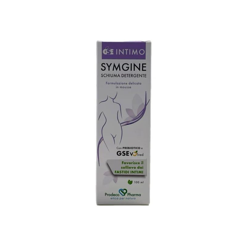 Prodeco Pharma GSE Intimo Symgine Schiuma Detergente Mousse Fastidi Intimi Lentivo Vegano 100 ml