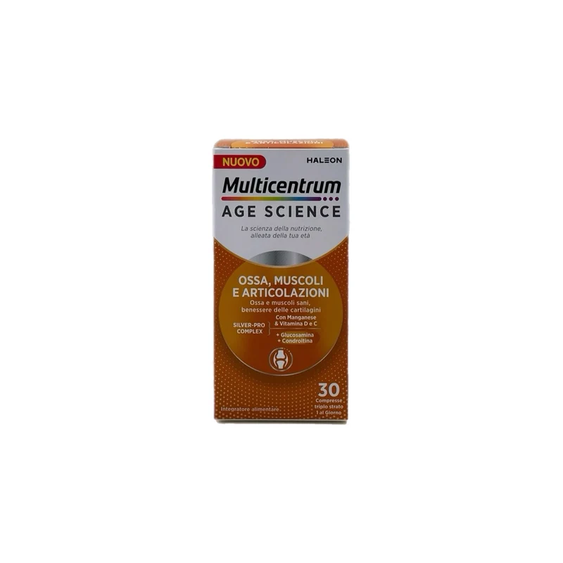 Multicentrum Age Science Integratore Alimentare Ossa Muscoli Articolazioni Vitamine Minerali Benessere Cartilagini 30 Compresse