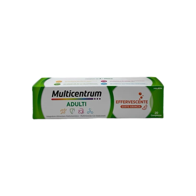 Multicnetrum Adulti Integratore Alimentare Multivitaminico Multiminerale Completo Arancia 20 Compresse Effervescente