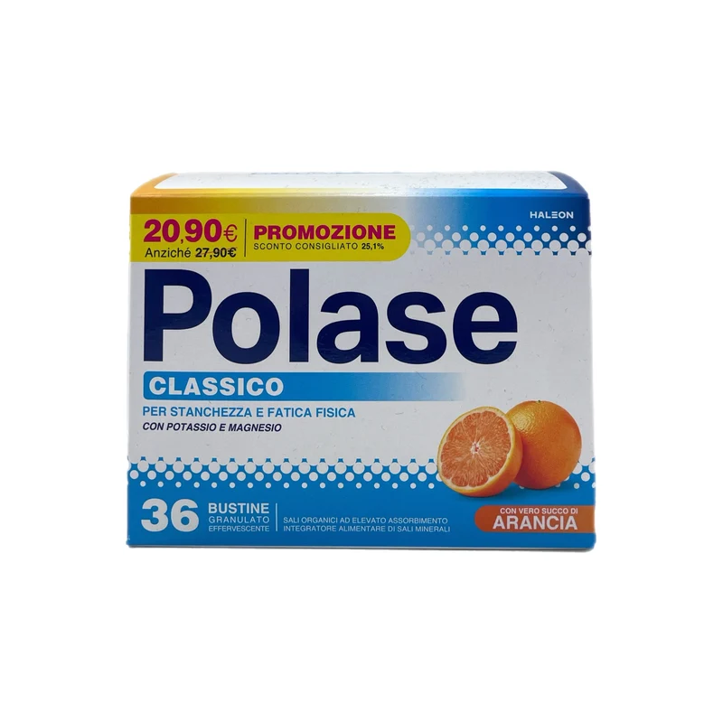 Polase Classico Integratore Alimentare Stanchezza Fatica Fisica Potassio Magnesio Arancia 36 Bustine Haleon