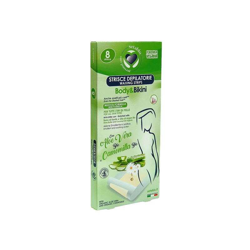 Setablu Strisce Body Bikini 8 pz con Aloe Vera e Camomilla