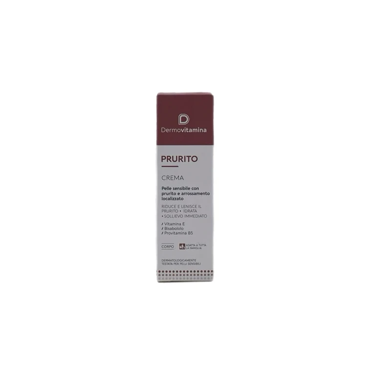Dermovitamina Prurito Crema Corpo Arrossamento Pelle Sensibile Sollievo Immediato Idrata Riduce Lenisce 30 ml
