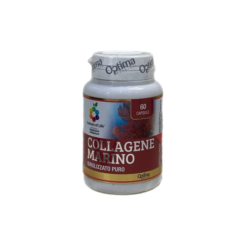 Optima Colors Of Life Integratore Collagene Marino Idrolizzato Puro Anti Età Tessuti Cartilagini No Glutine Lattosio 60 compresse