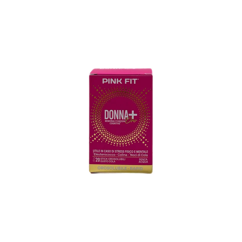Pink Fit Donna+ Integratore Orosolubile Benessere Donna Stanchezza Affaticamento Memoria Concentrazione Cola No Glutine Lattosio 20 Bustine