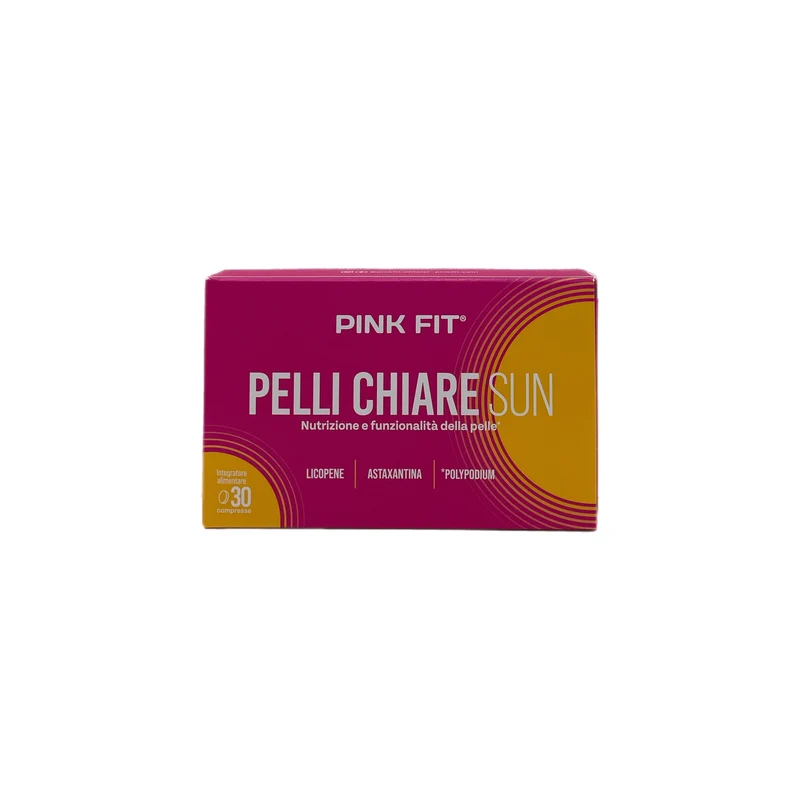Pink Fit Pelli Chiare Sun Integratore Protegge Pelle Omaggio Maschera Capelli Pochette Vulnerabile Resistenza Raggi Solari 30 Compresse