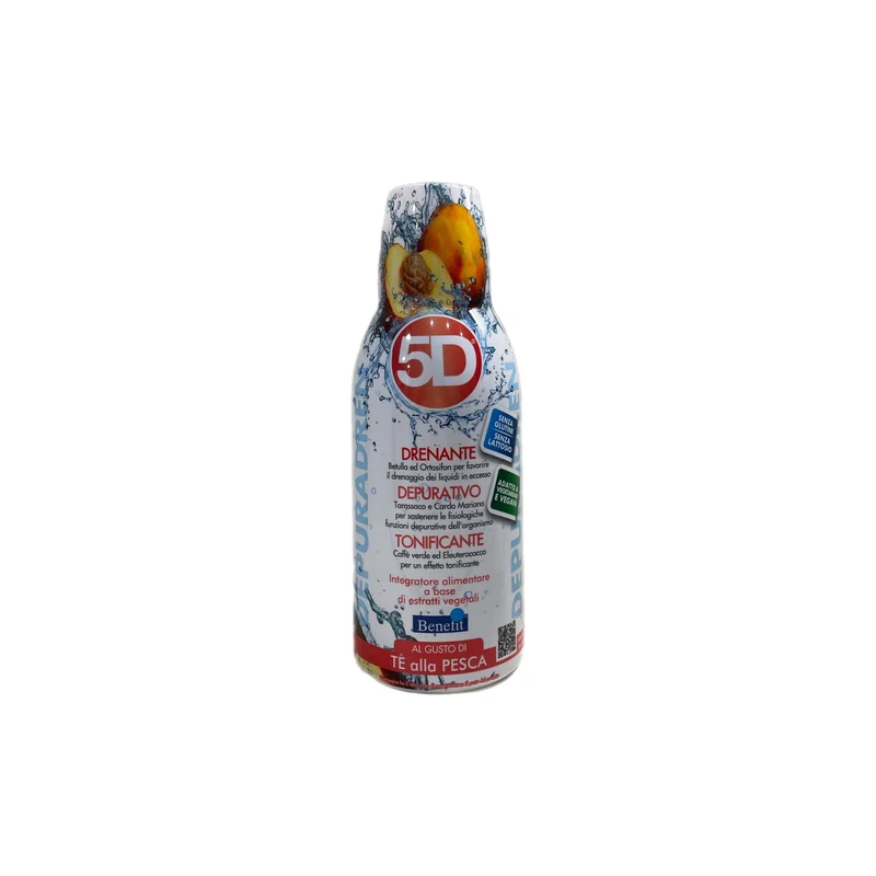 Benefit Depuradren 5D Integratore Drenante Depurativo Tonificante Tè Alla Pesca No Glutine Lattosio 500 ml