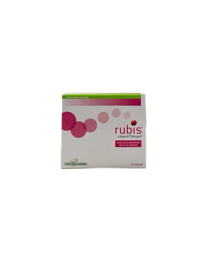 Rubis Integratore Alimentare Benessere Vie Urinarie No Glutine Lattosio 14 Bustine CristalFarma