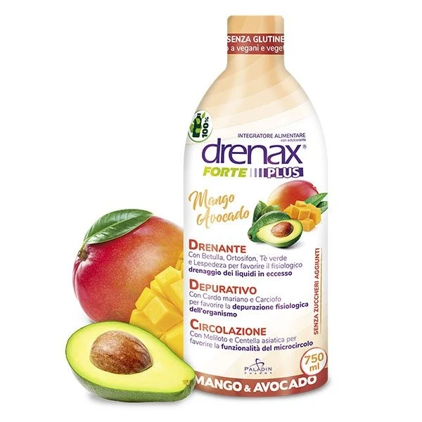 Drenax forte Integratore Alimentare Drenante Miritllo Limone Mango 300ml