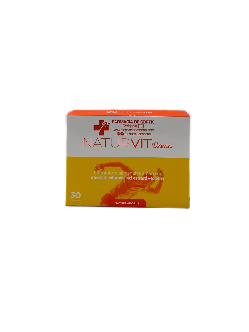 Naturlabor NaturVit Uomo Integratore Alimentare Vitamine Minerali Estratti Vegetali 30 Compresse