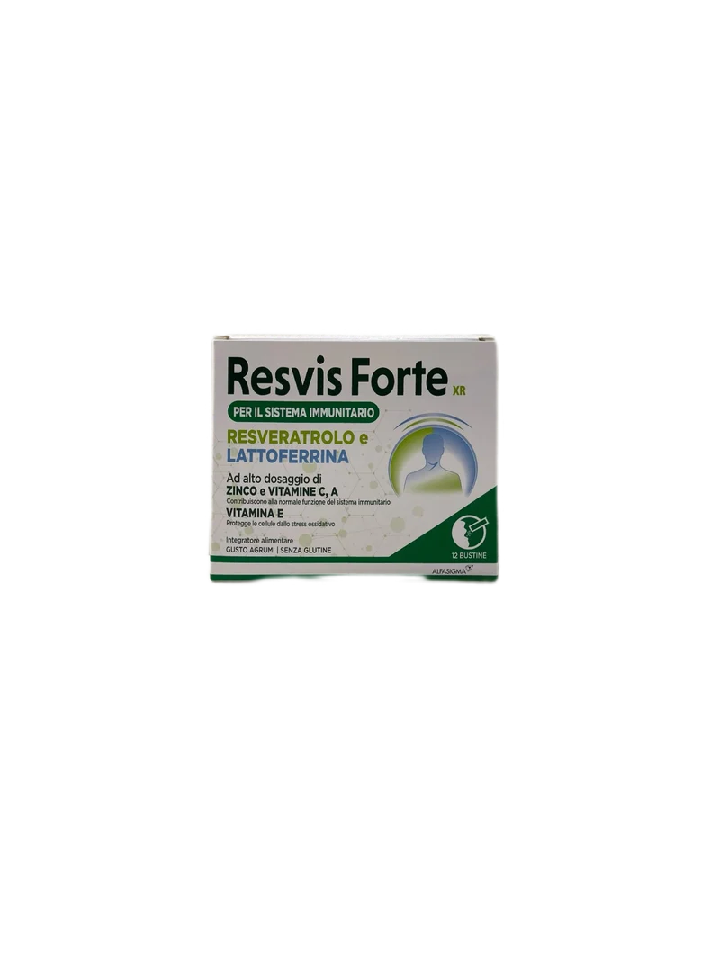 Resvis Forte Xr Integratore Alimentare Sistema Immunitario Agrumi No Glutine 12 Bustine