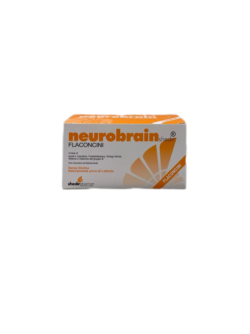 Neurobrain Integratore Alimentare Memoria 10 flaconcini No Glutine Lattosio Shedir Pharma