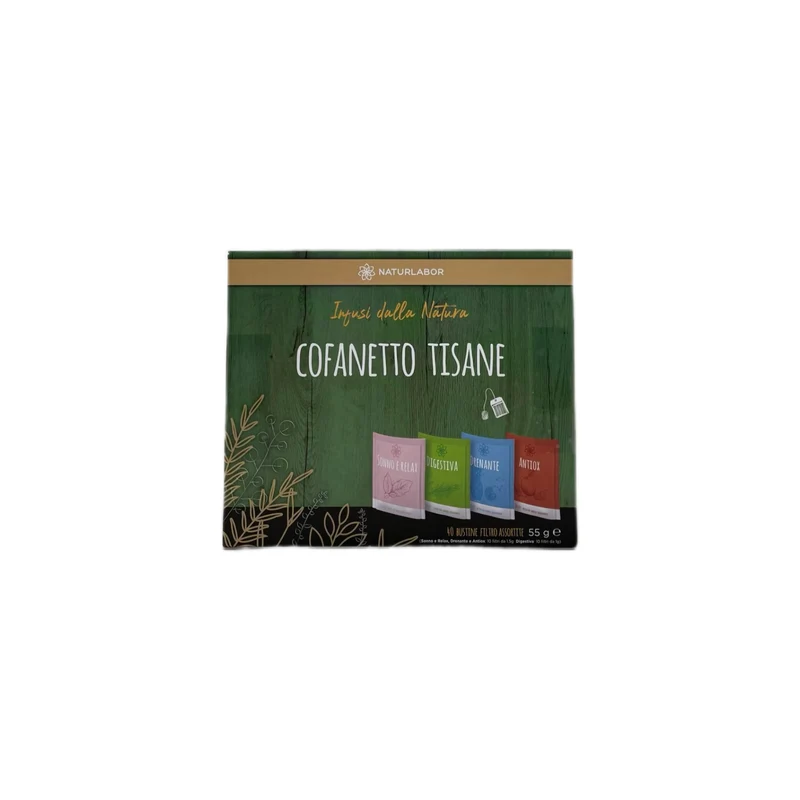 Naturlabor Cofanetto Tisane Integratore Alimentare 40 Bustine Relax Digestione Drenante Antiox