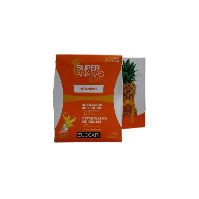 Integratore Alimentare Drenante Peso Super Ananas Slim Intenso Zuccari 25 Bustine 250 ml