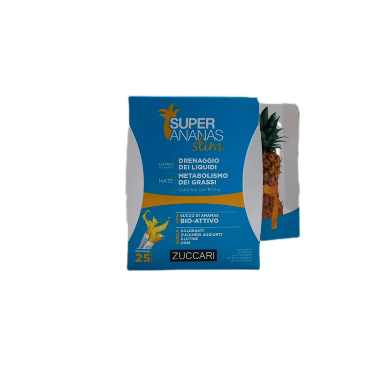 Integratore Alimentare Drenante Controllo Peso Super Ananas Slim Zuccari 25 Bustine 250 ml