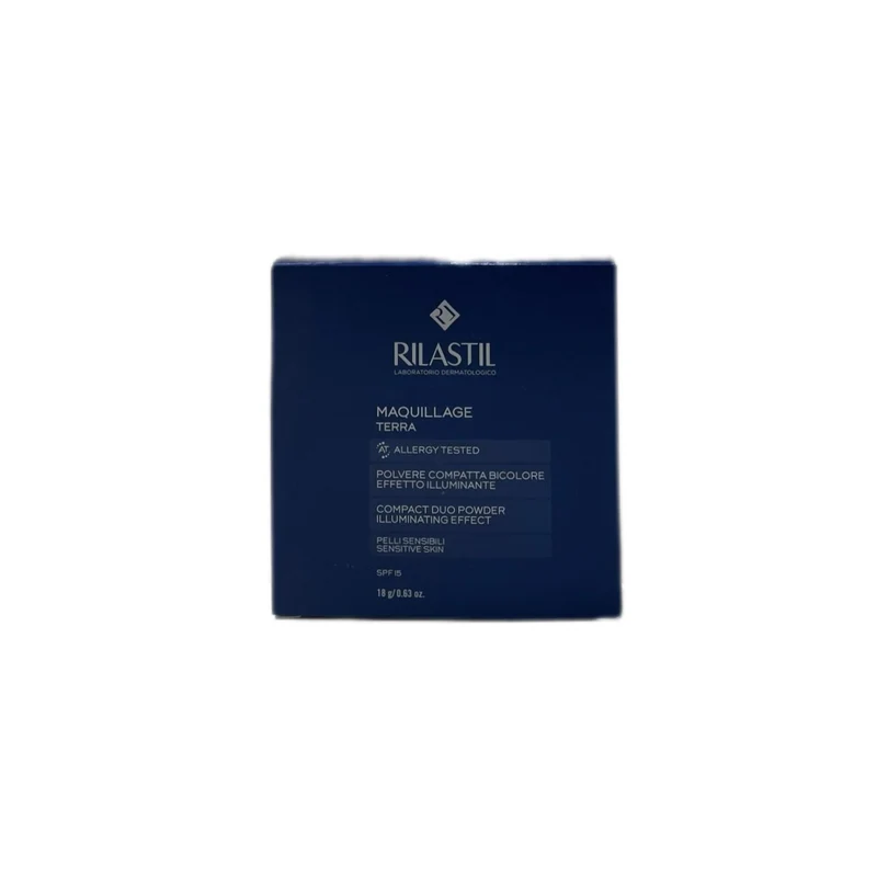 Rilastil Maquillage Terra Compatta Bicolore Effetto Illuminante Pelli Sensibili SPF15 18g