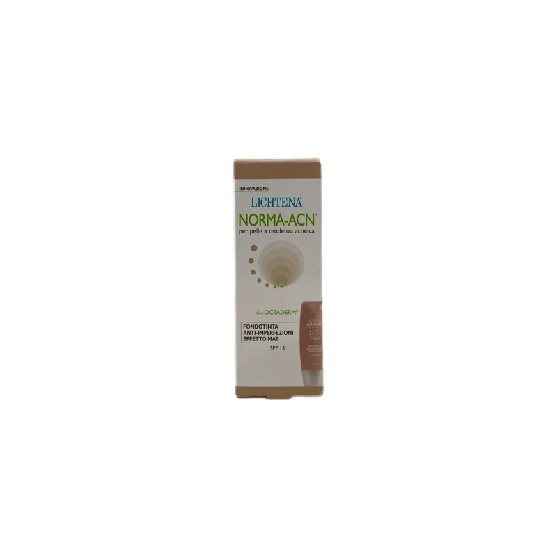 Lichtena Norma ACN Pelle Acneica Fondotina Anti Imperfezioni Effetto Mat SPF 15 30 ml