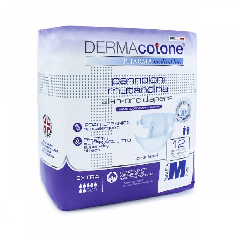 Dermacotone Pannoloni muntandina con strappo M 12 pezzi