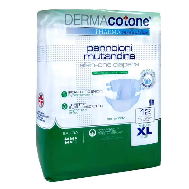 Dermacotone Pannoloni muntandina con strappo XL 12 pezzi