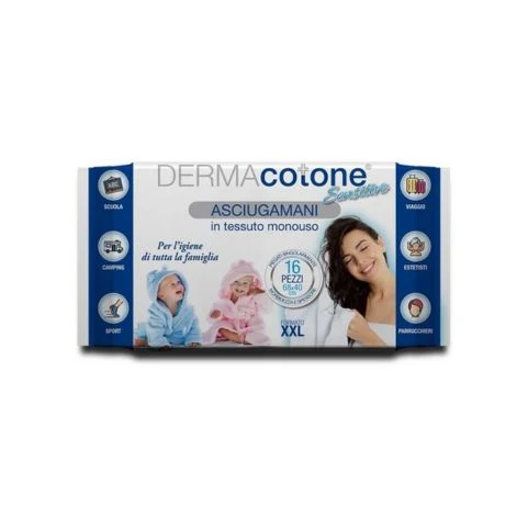 Dermacotone Sensitive Asciugamani xxl 68x40 Cm 16 Pezzi