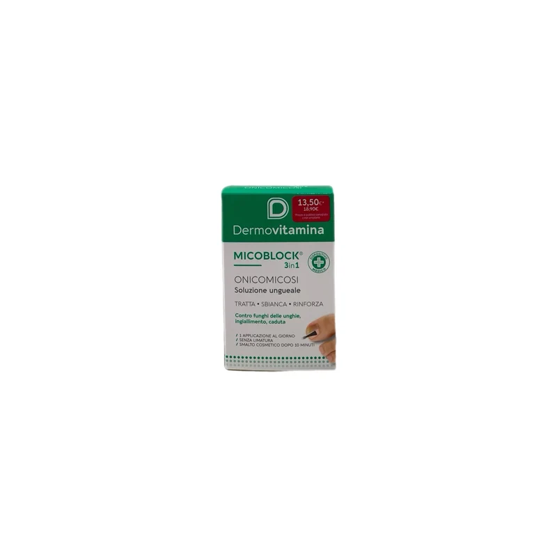 Dermovitamina Micoblock 3 In 1 Onicomicosi Tratta Sbianca Rinforza 7 ml